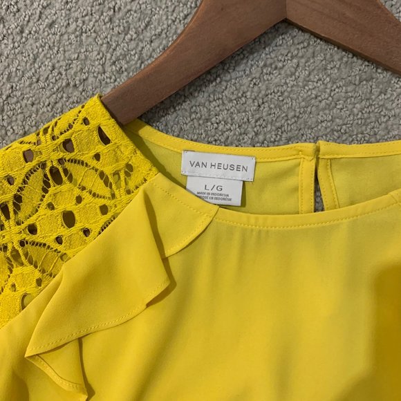 Van Heusen Long-sleeved Yellow Top - Picture 3 of 7